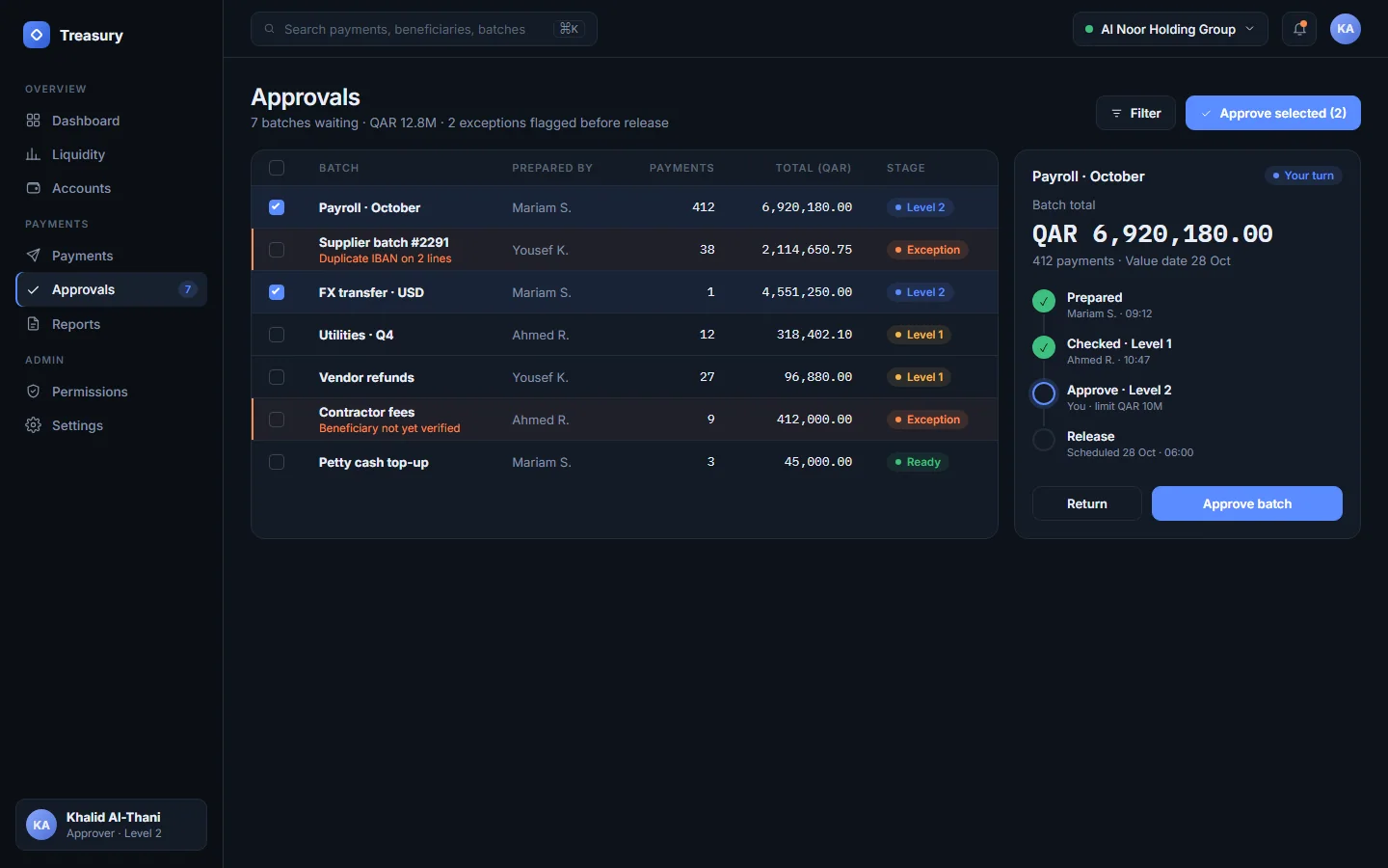 High-fidelity UI screen