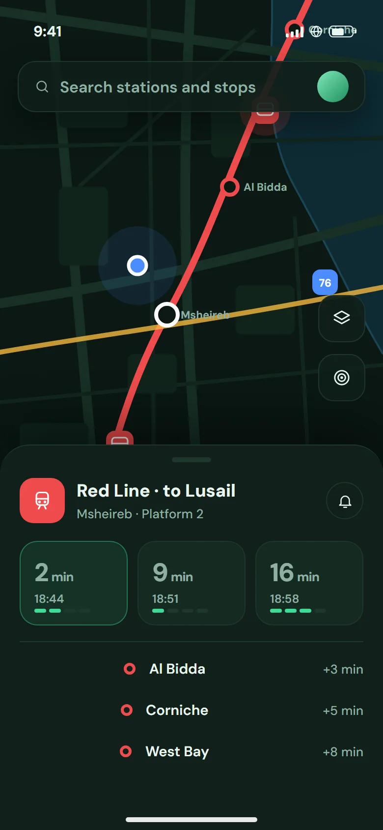 High-fidelity UI screen